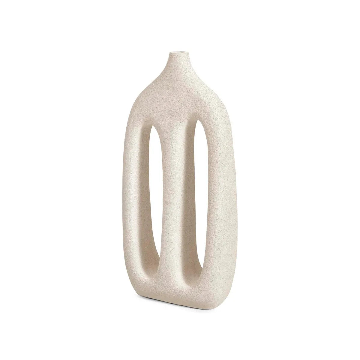 Vaso Decorativo em Off-White Escultural Ellos
