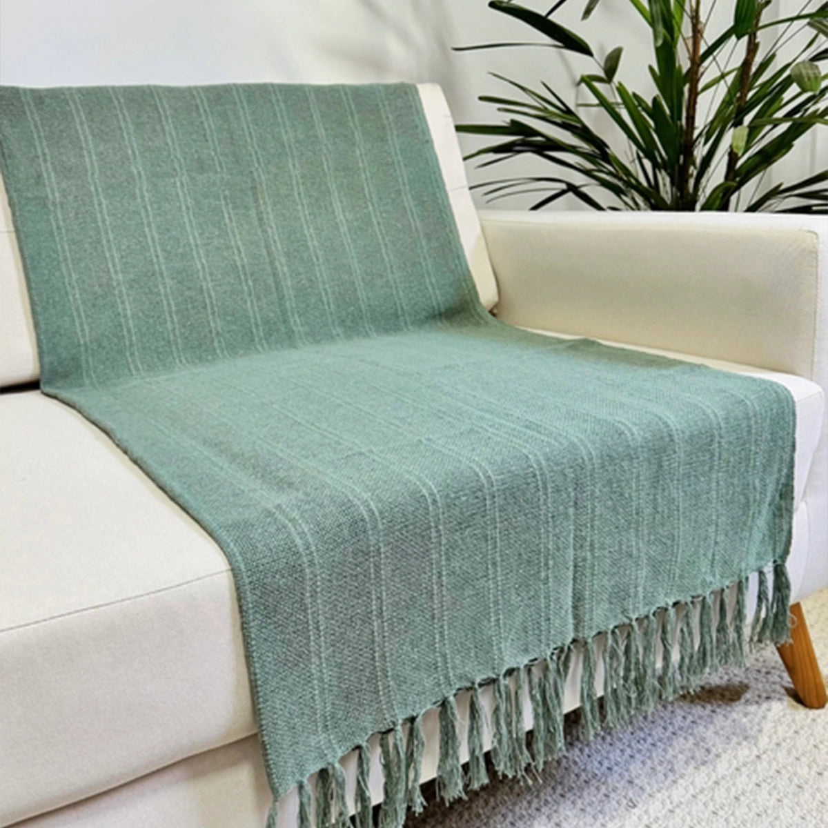 Manta para Sofá Artesanal Algodão Essencial