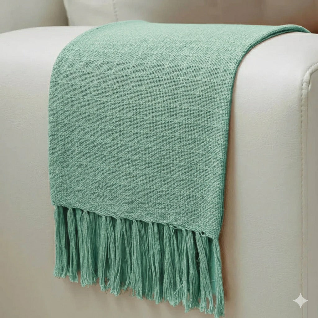 Manta para Sofá Artesanal Algodão Essencial