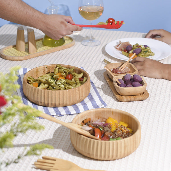 Bowl Canelado de Bambu Essenza Natural