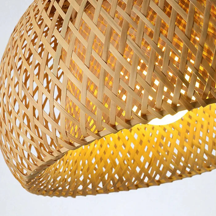Kit 3 Luminárias Pendente de Bambu Serene — vista da luminária decorativa