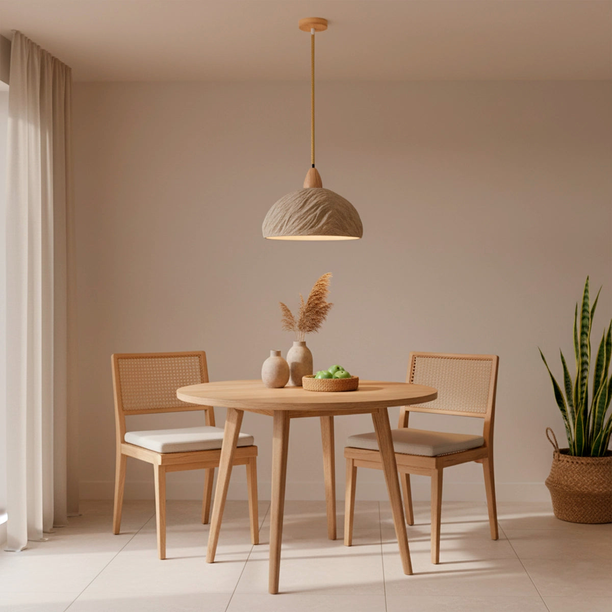 Luminária Pendente de Concreto Kavo — vista da luminária para decoração de interiores