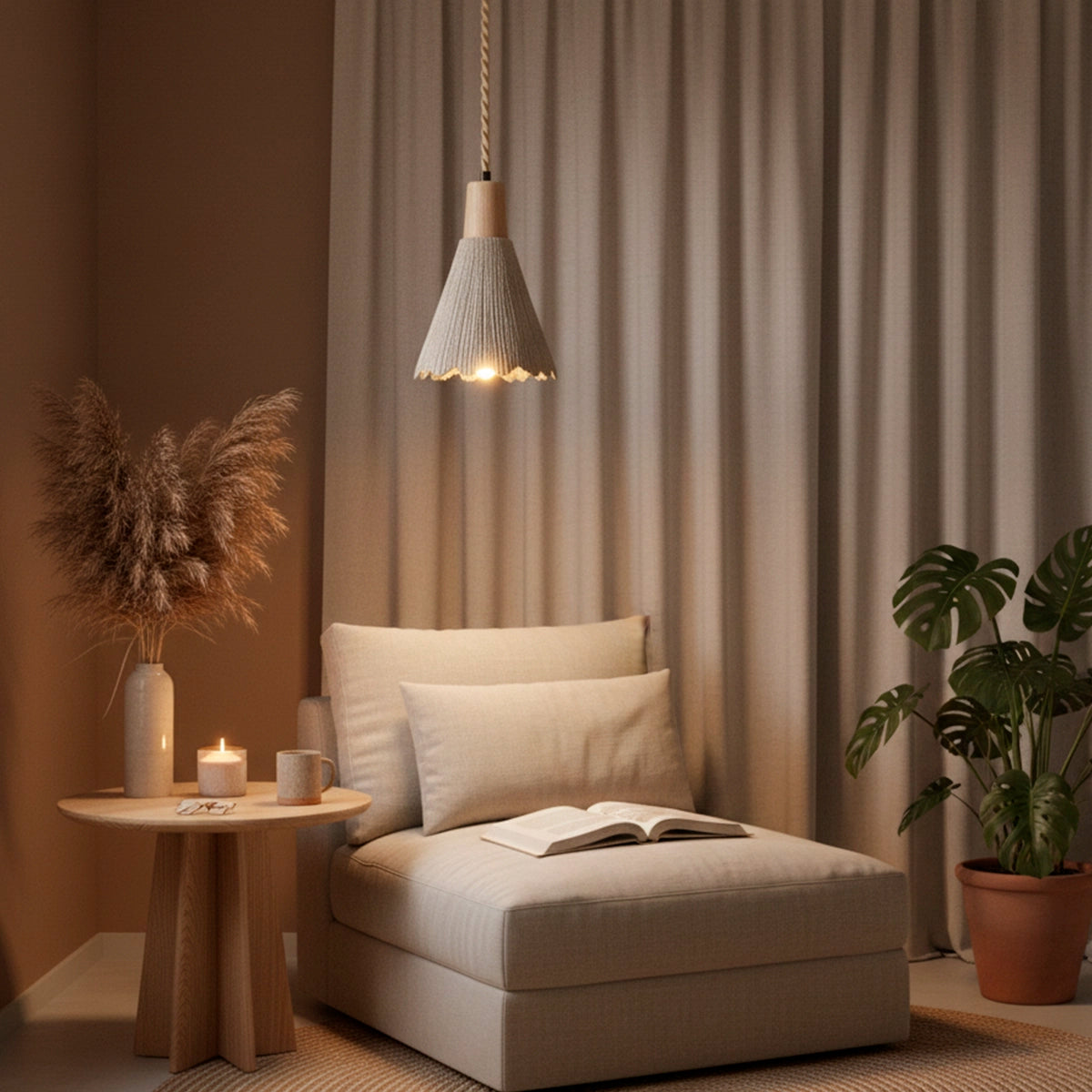 Luminária Pendente de Concreto Nivé — luminária para decoração de interiores