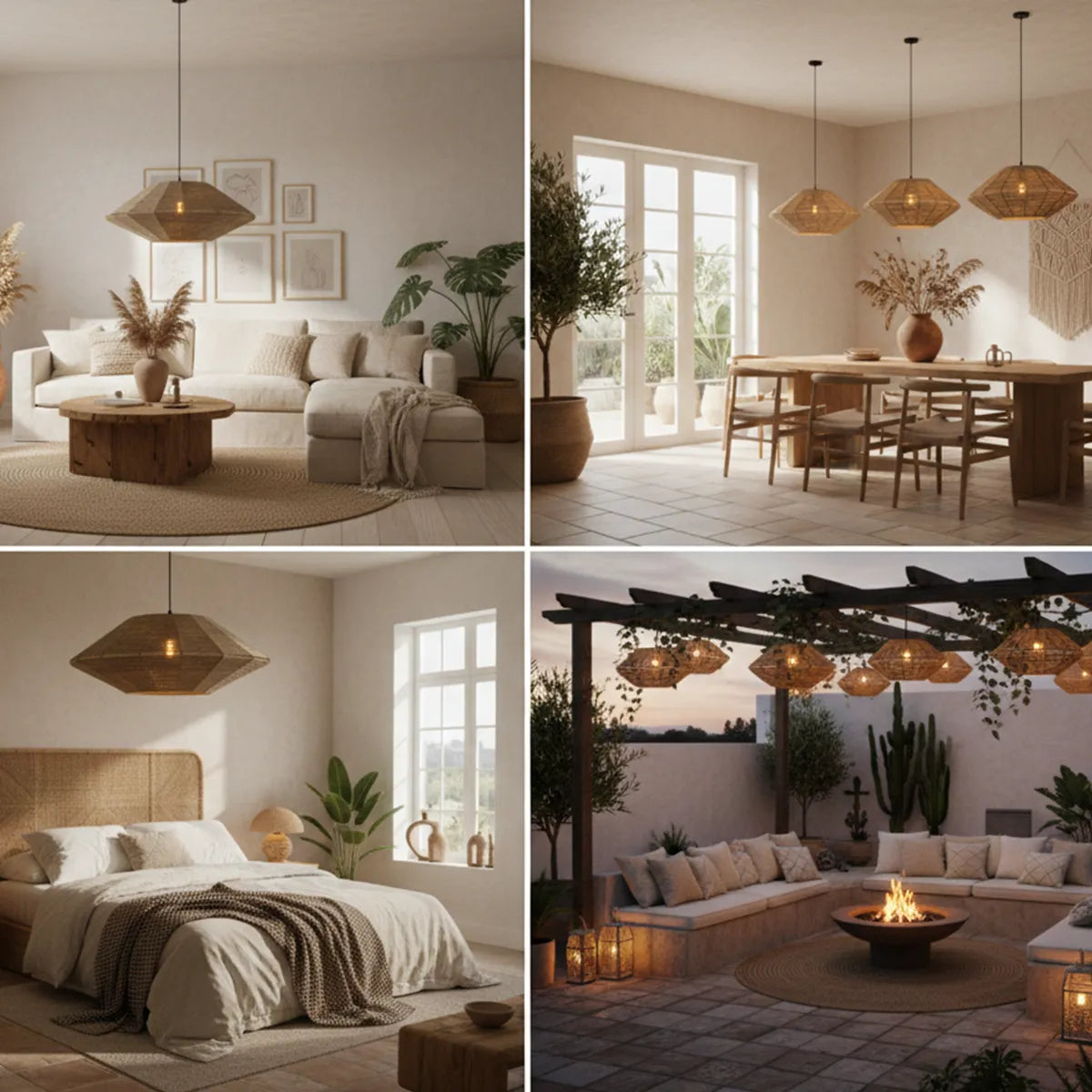 Luminária Pendente de Palha Aimê