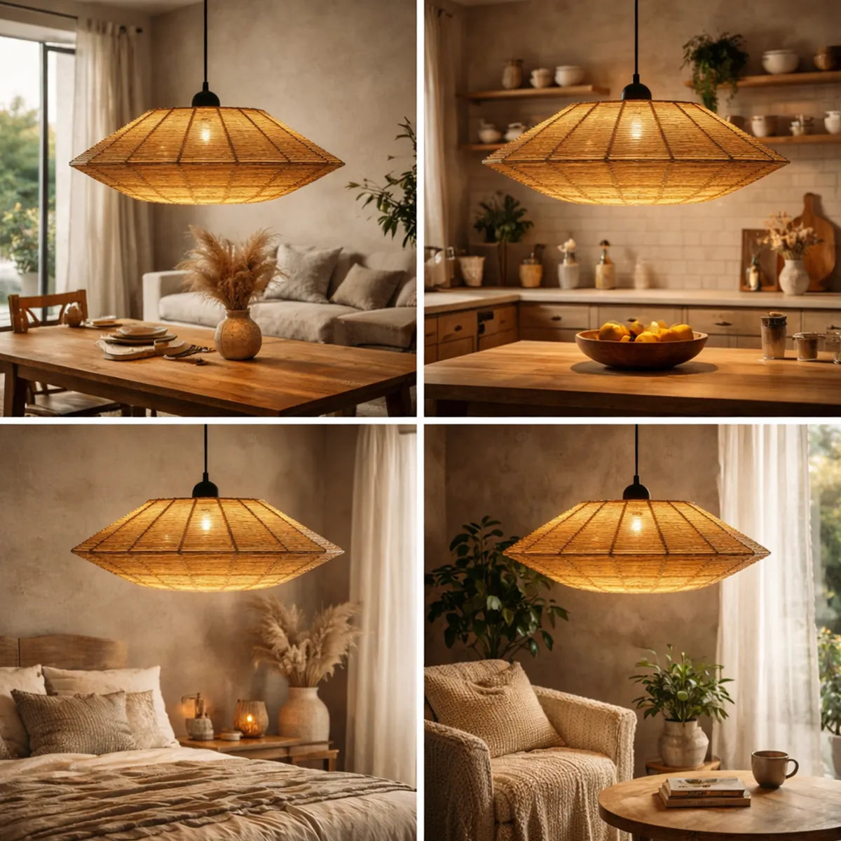 Luminária Pendente de Palha Aimê