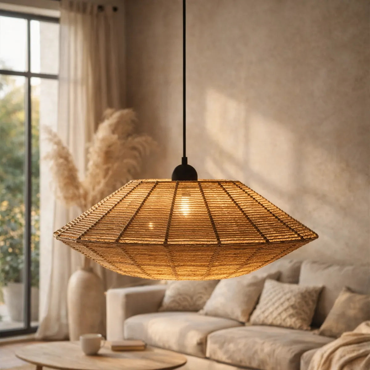 Luminária Pendente de Palha Aimê