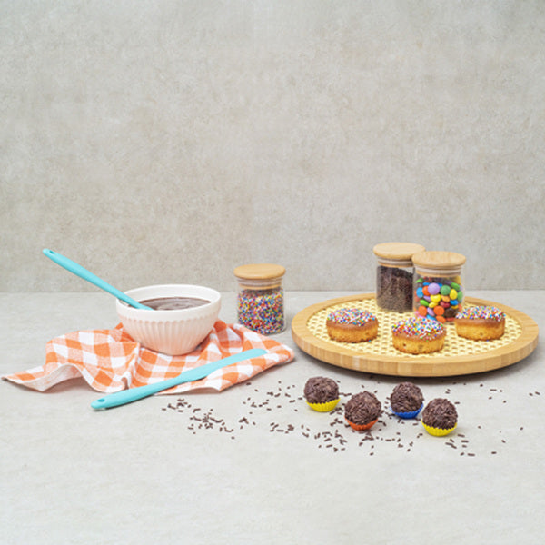 Tábua de Bambu com Base Giratória Essenza Natural