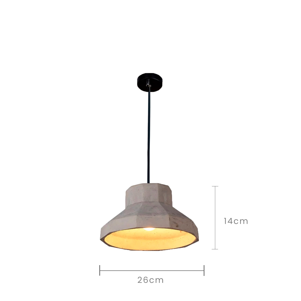 Kit 3 Luminárias Pendente de Concreto