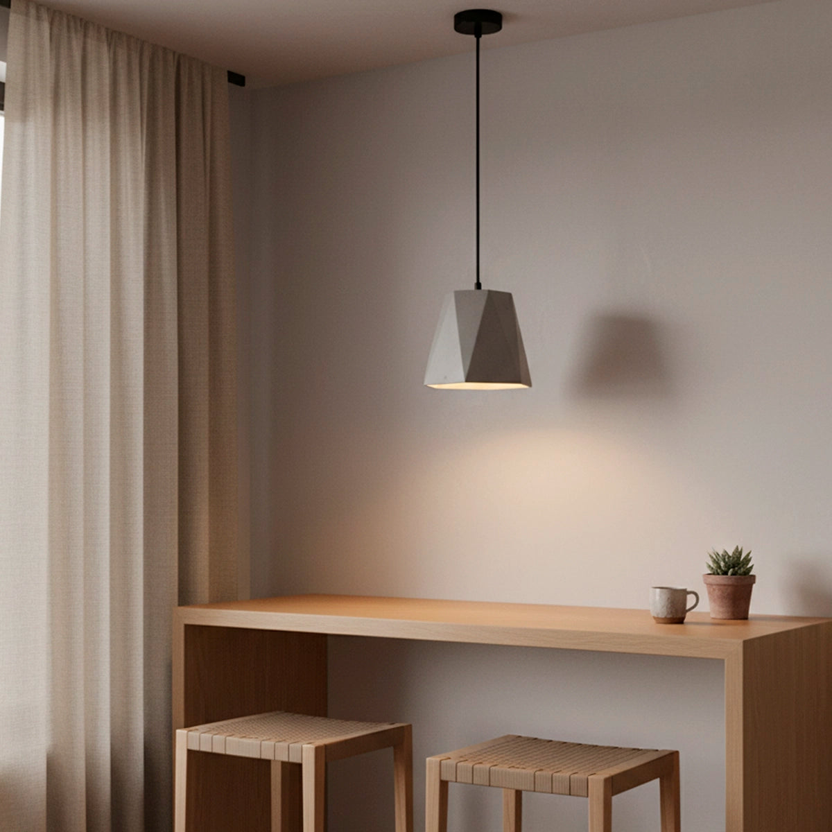 Luminária Pendente de Concreto Elvo