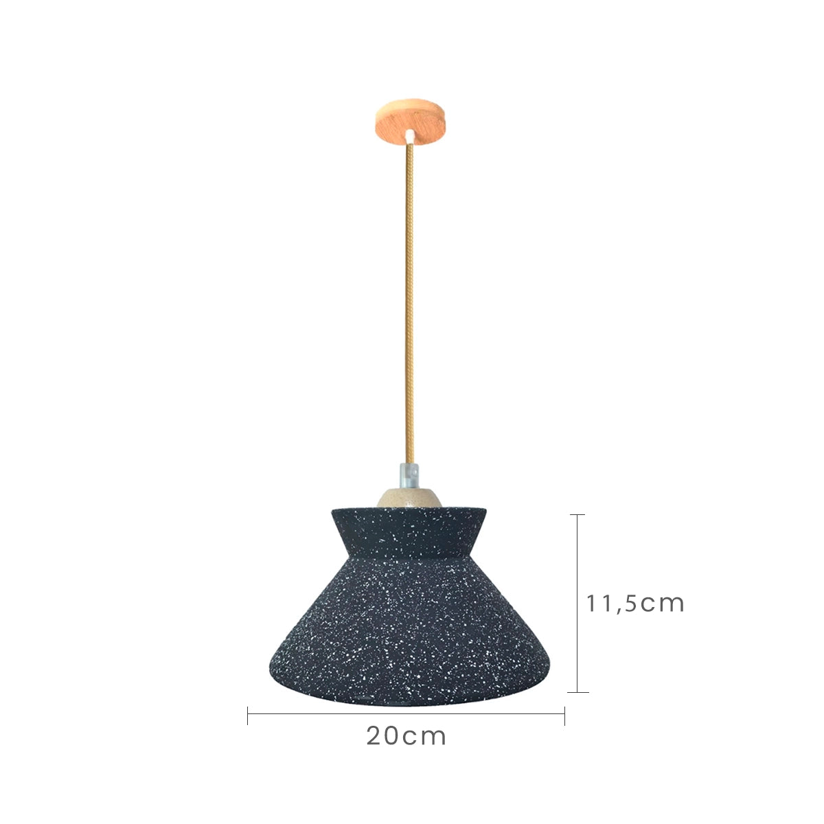 Kit 3 luminárias Pendente Granito Nord