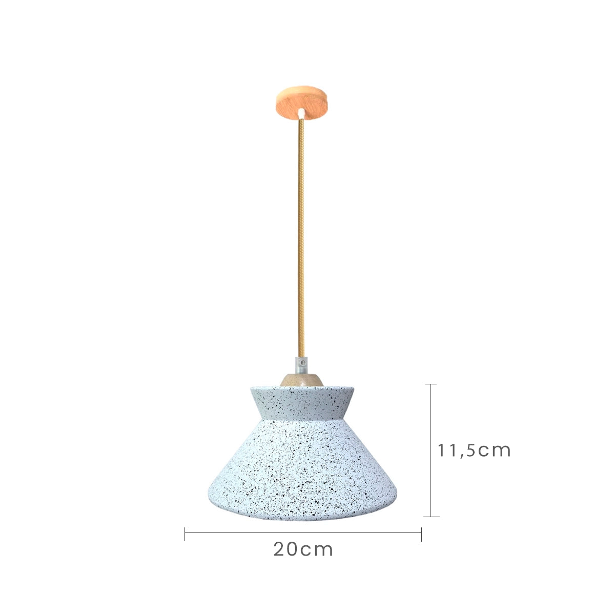 Kit 3 luminárias Pendente Granito Nord