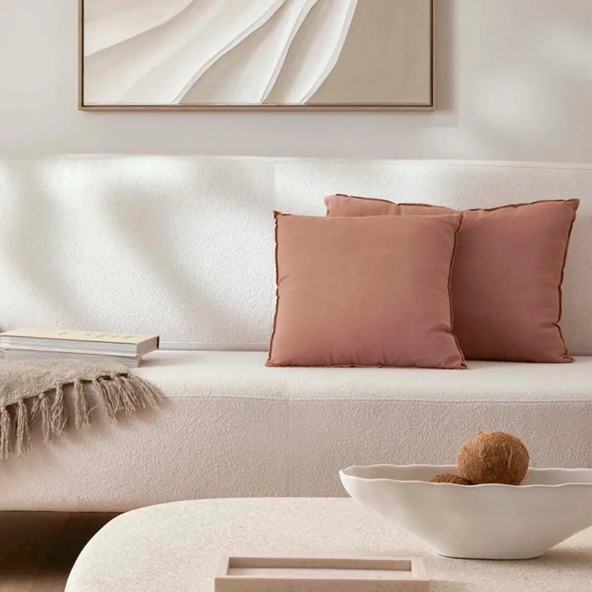 Almofada Decorativa de Sofá Rosé