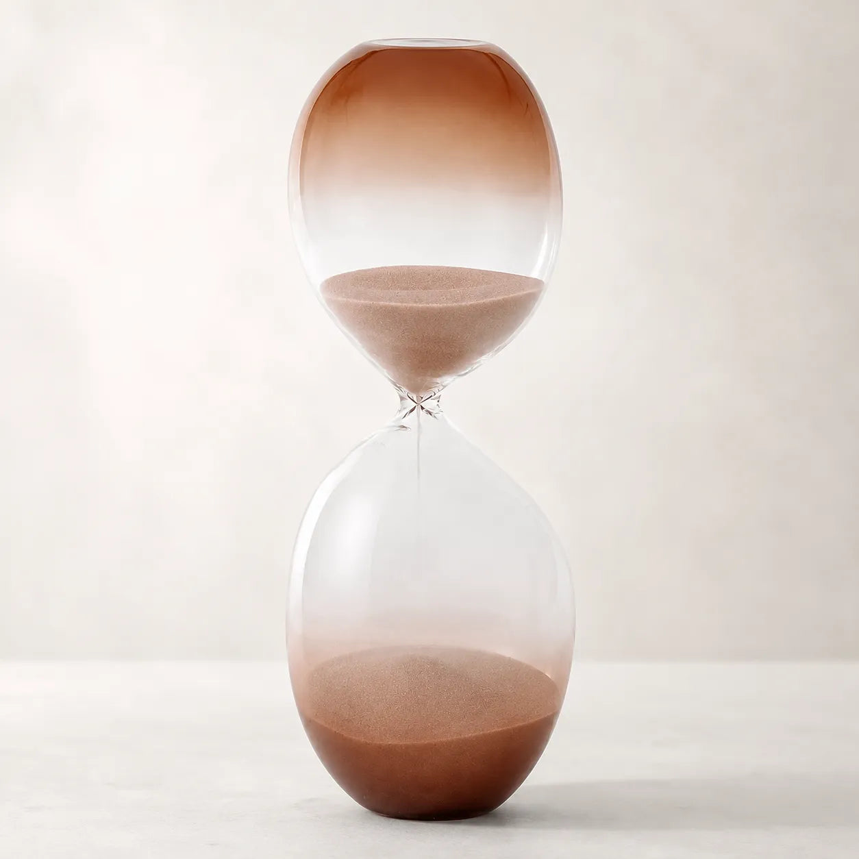 Ampulheta de Vidro 30 Minutos Terracota