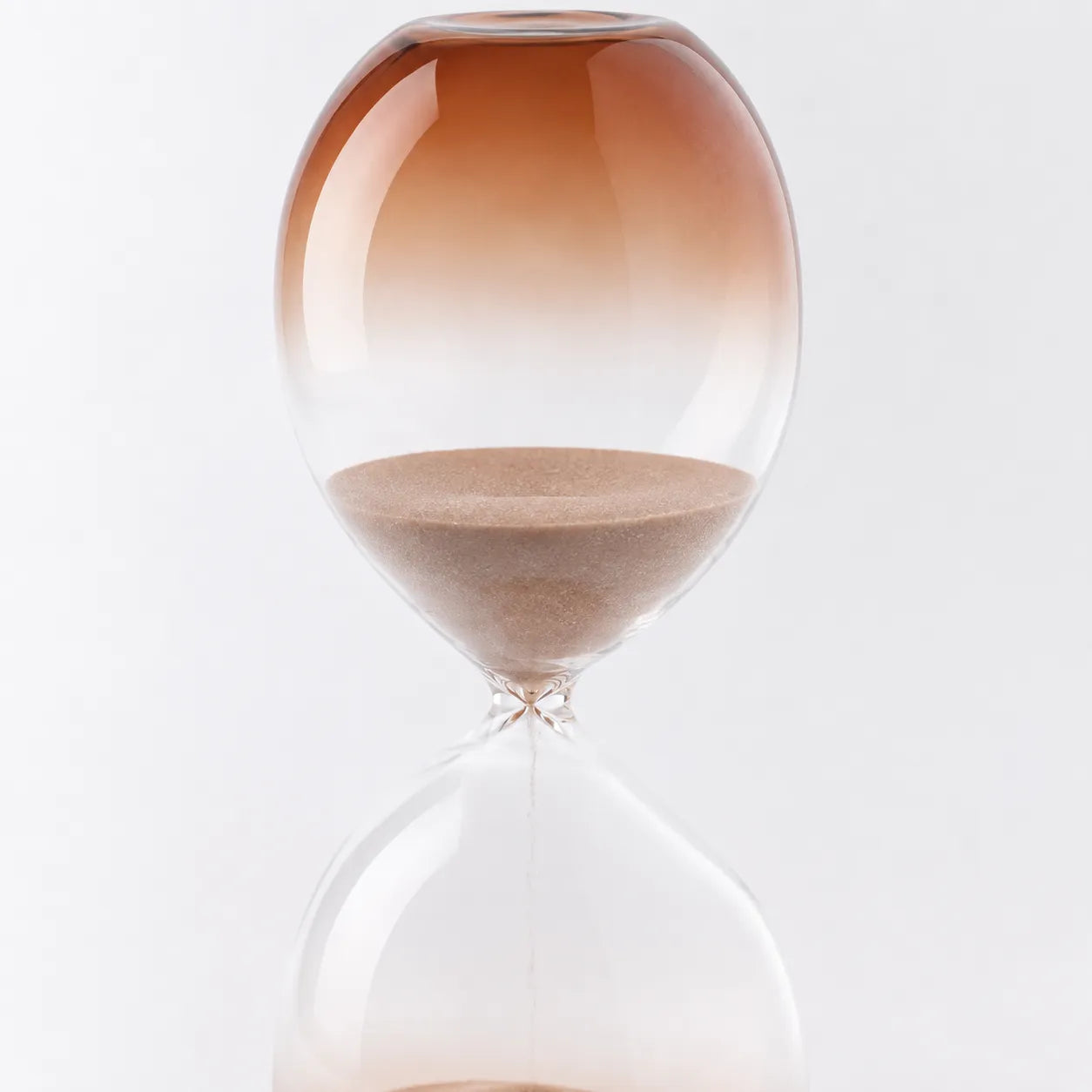 Ampulheta de Vidro 30 Minutos Terracota