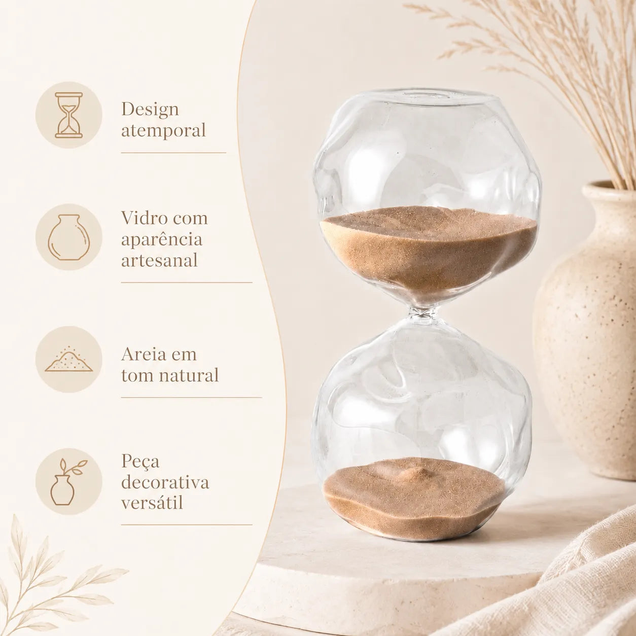 Ampulheta de Vidro 30 minutos Grécia