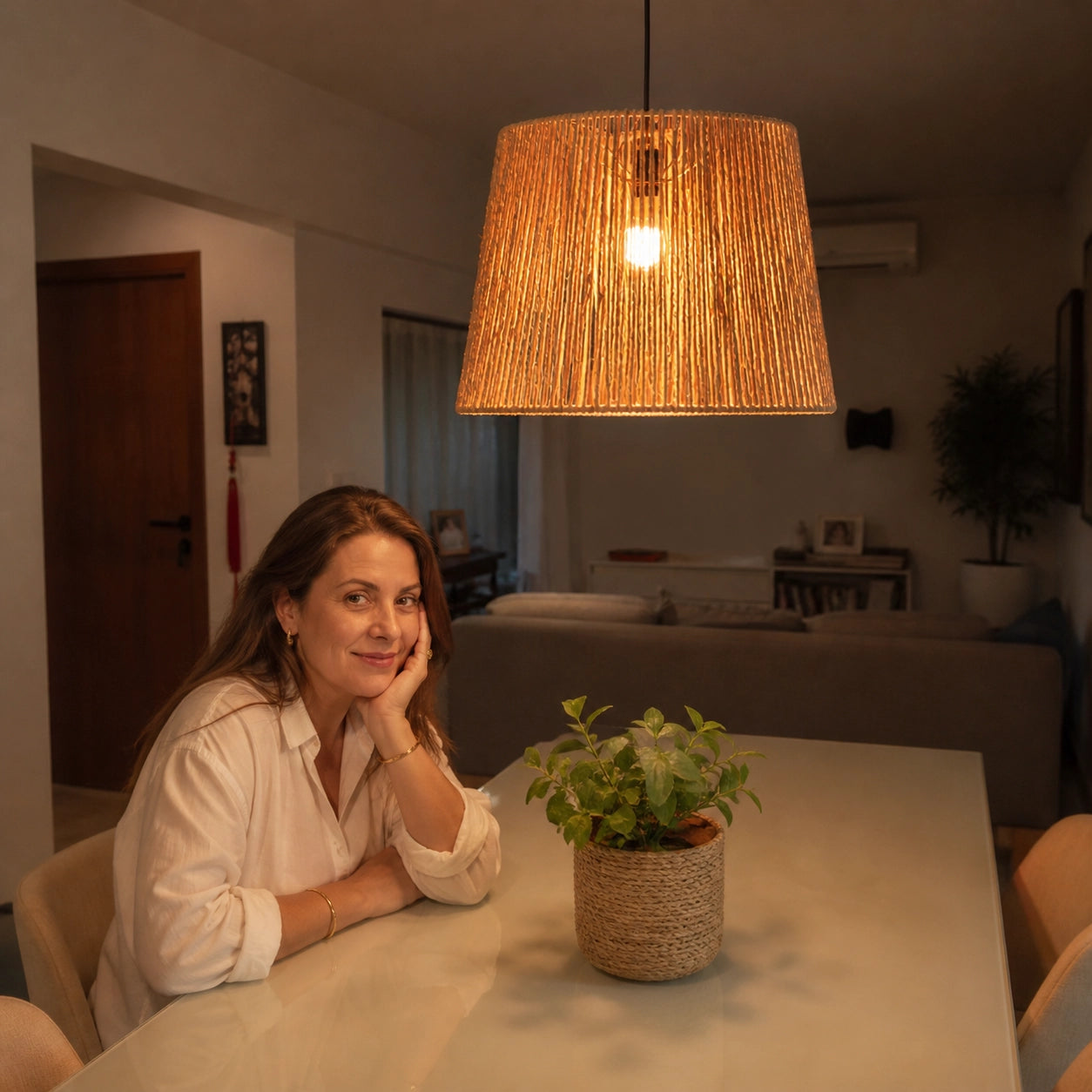 Luminária Pendente de Palha Ayni