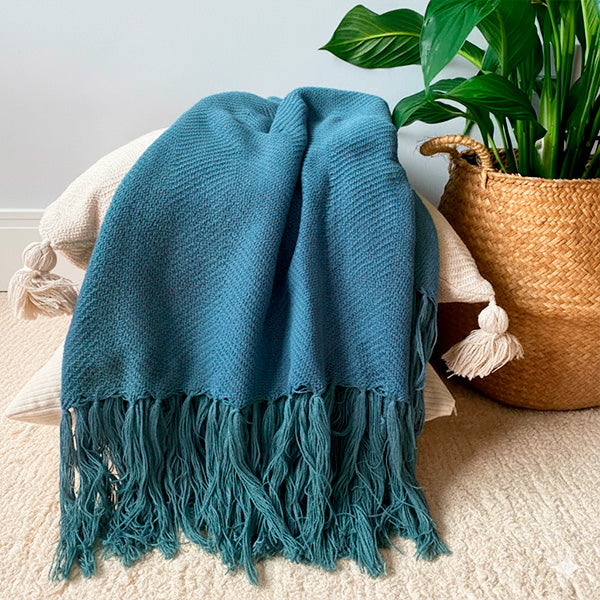 Manta para Sofá Artesanal Algodão Duna