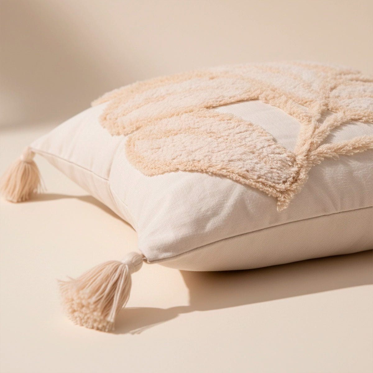 Capa de Almofada Bordada em Linho Boho Floriê