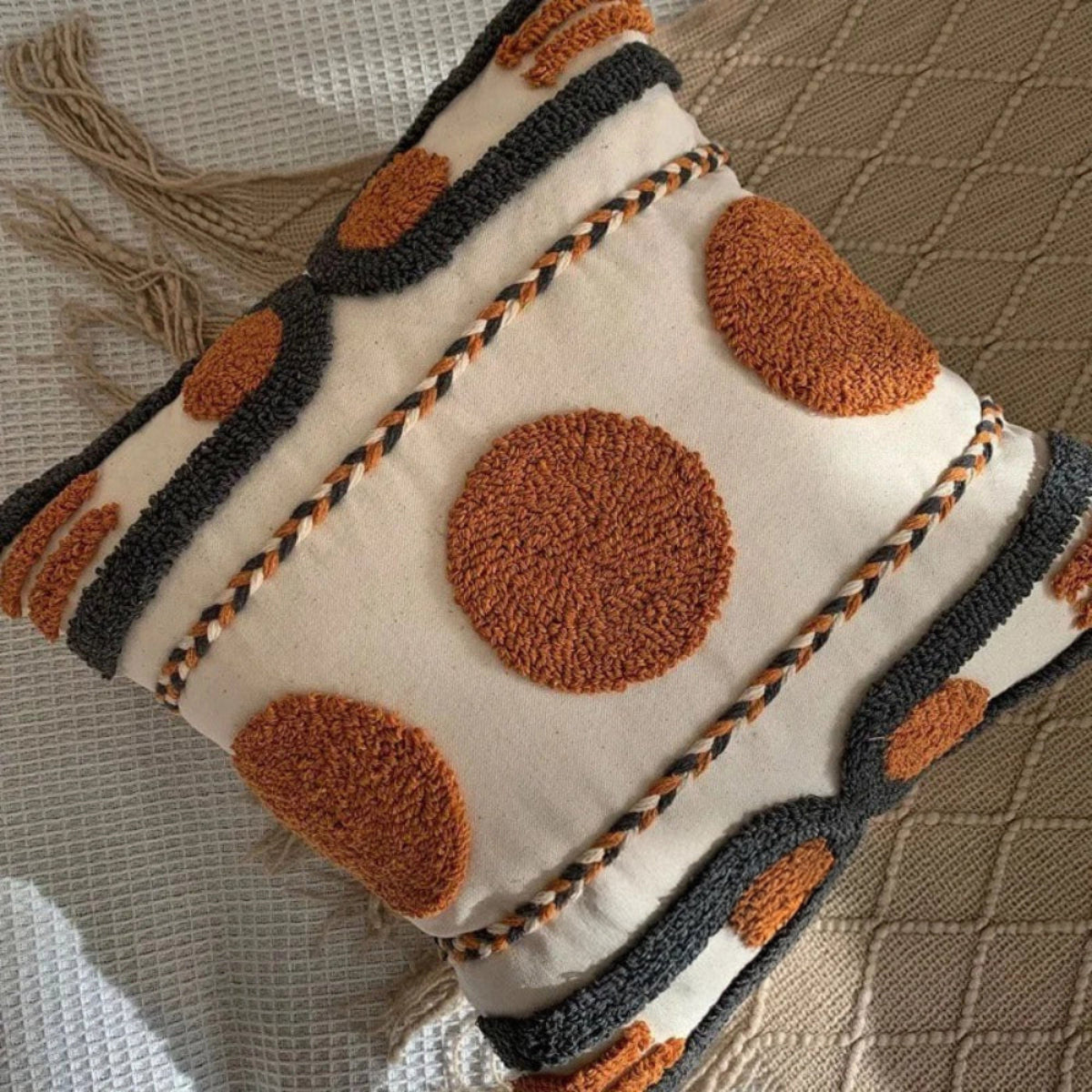 Capas de Almofadas Boho Bordada