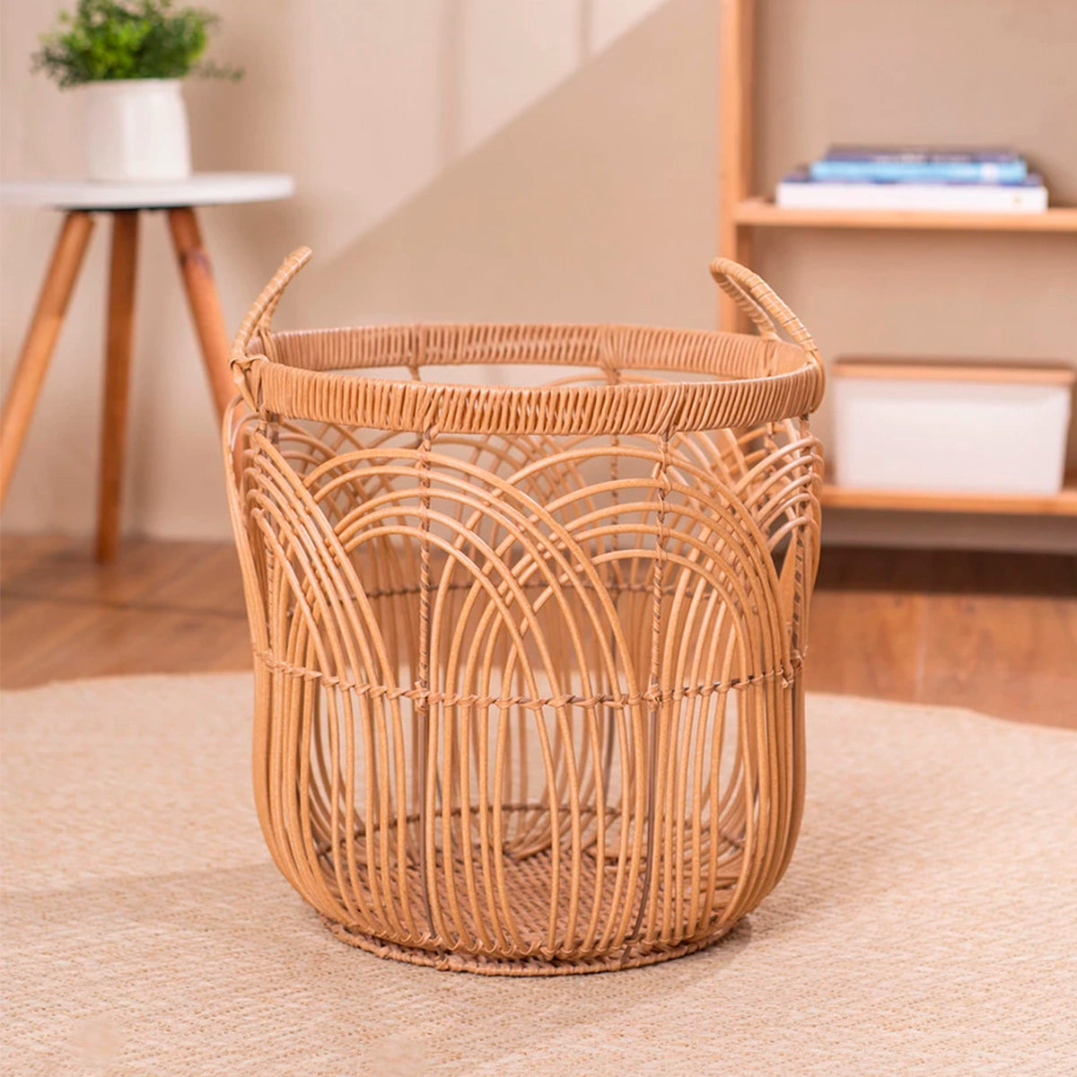 Cesto Organizador com Alcas Rattan Essenza Natural