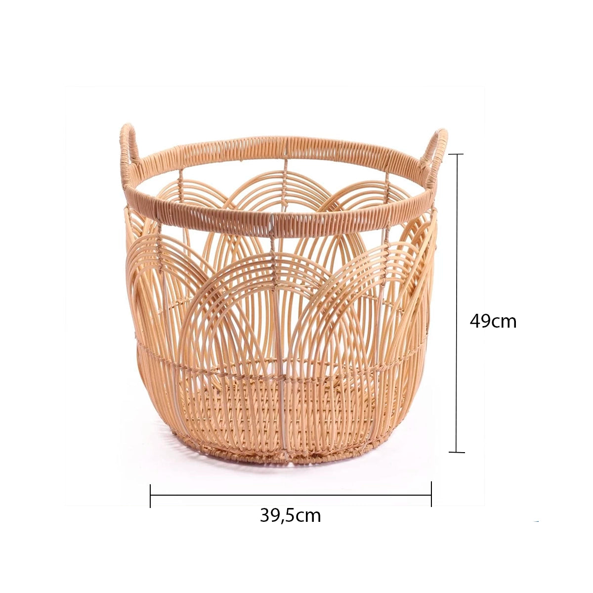 Cesto Organizador com Alcas Rattan Essenza Natural