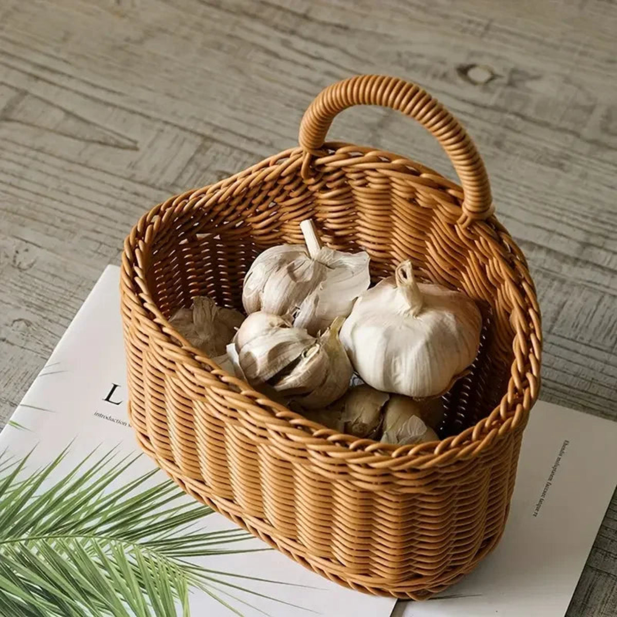 Cesto de Armazenamento Rattan Essenza