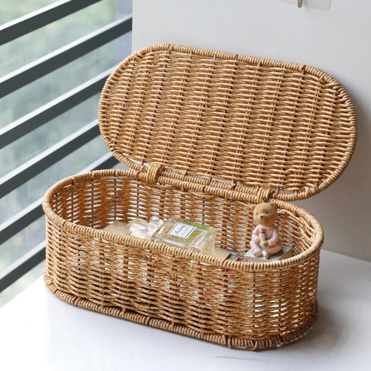 Cesto de Armazenamento Rattan Serra