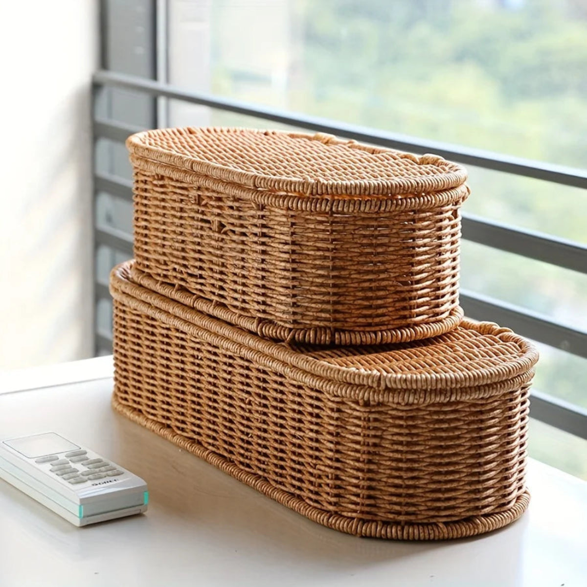 Cesto de Armazenamento Rattan Serra
