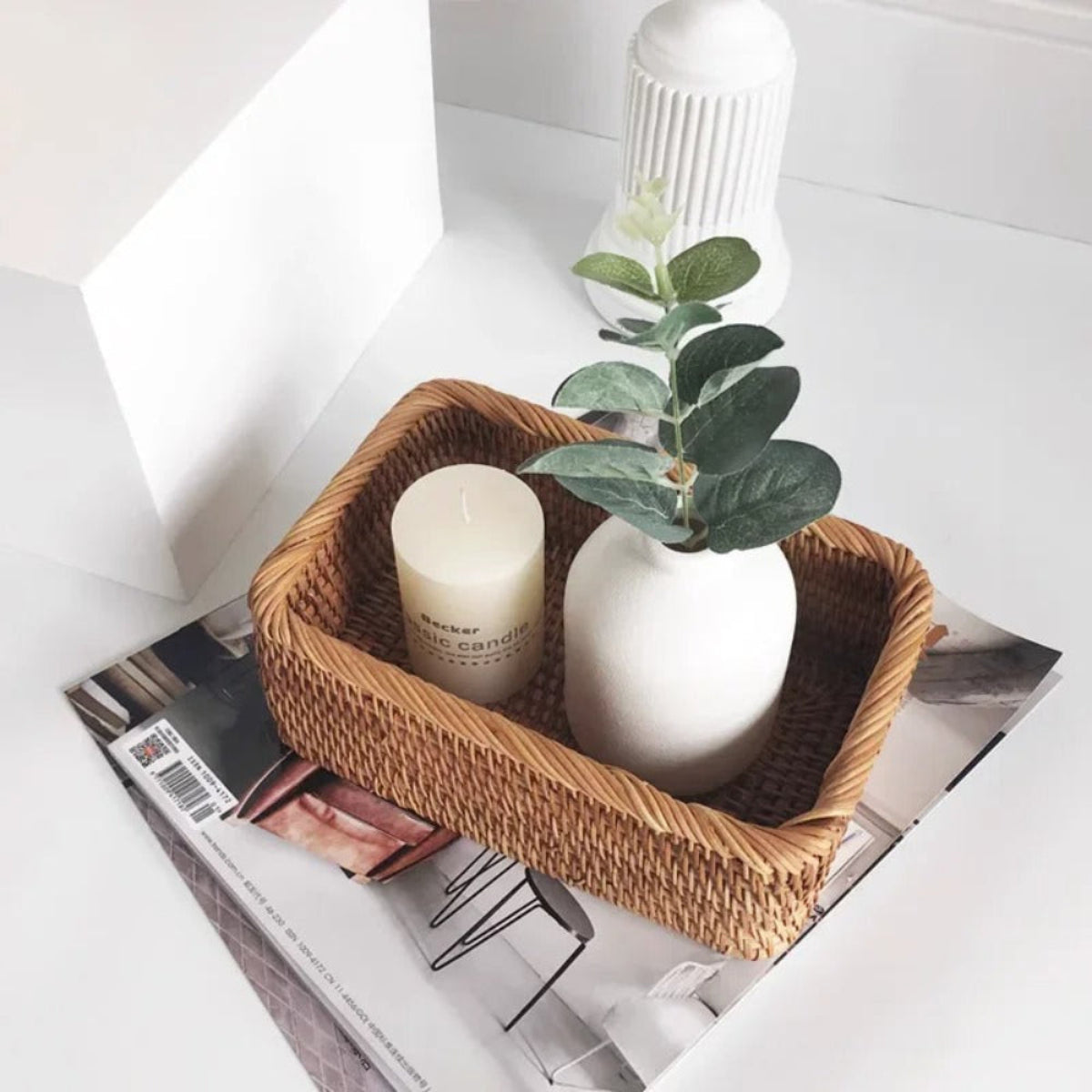 Cesto organizador de Rattan Bali