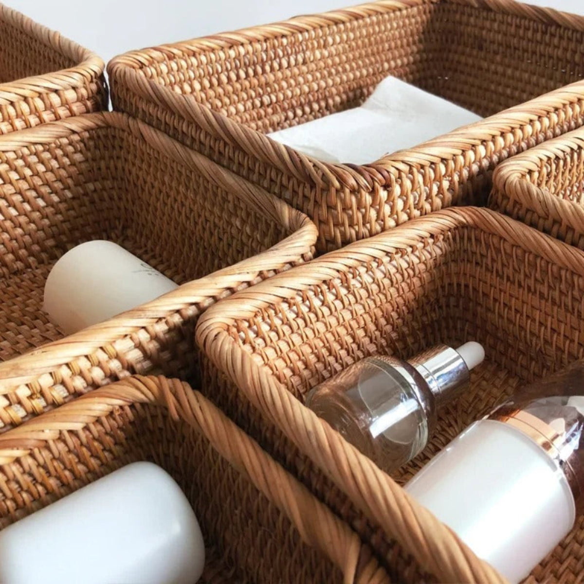Cesto organizador de Rattan Bali