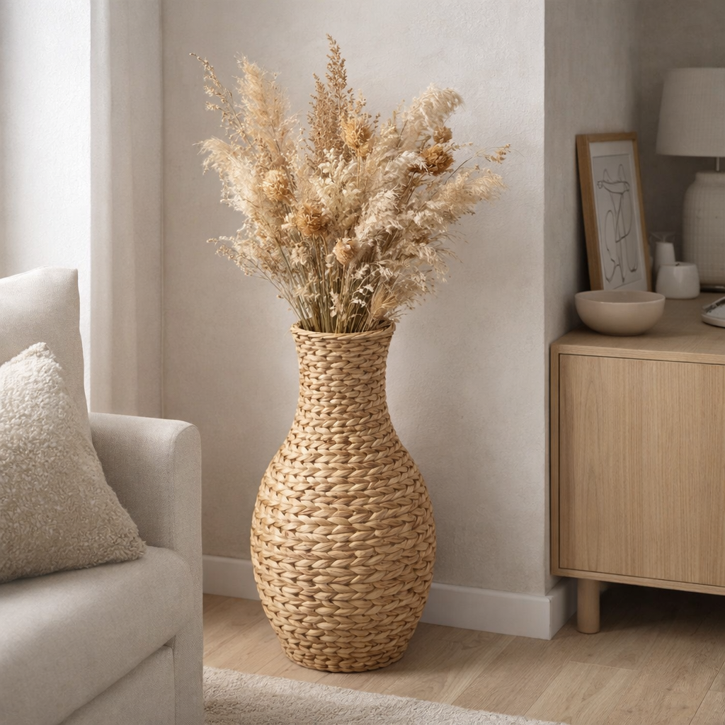 Vaso Decorativo de Fibra Natural Aurora