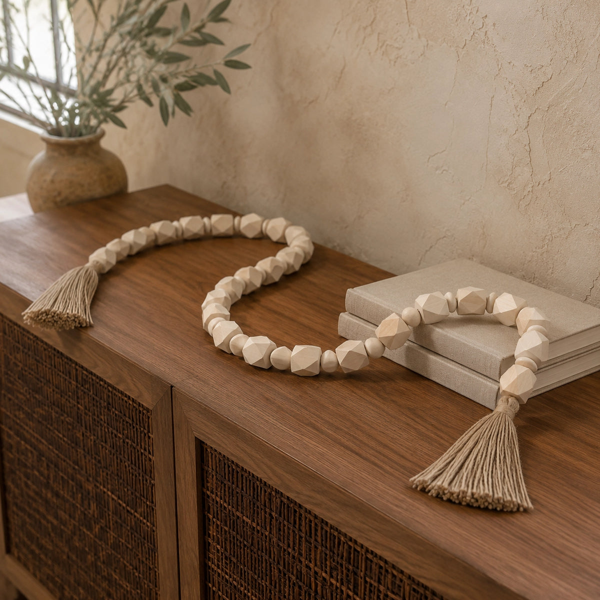 Colar de Mesa Decorativo Wood Boho