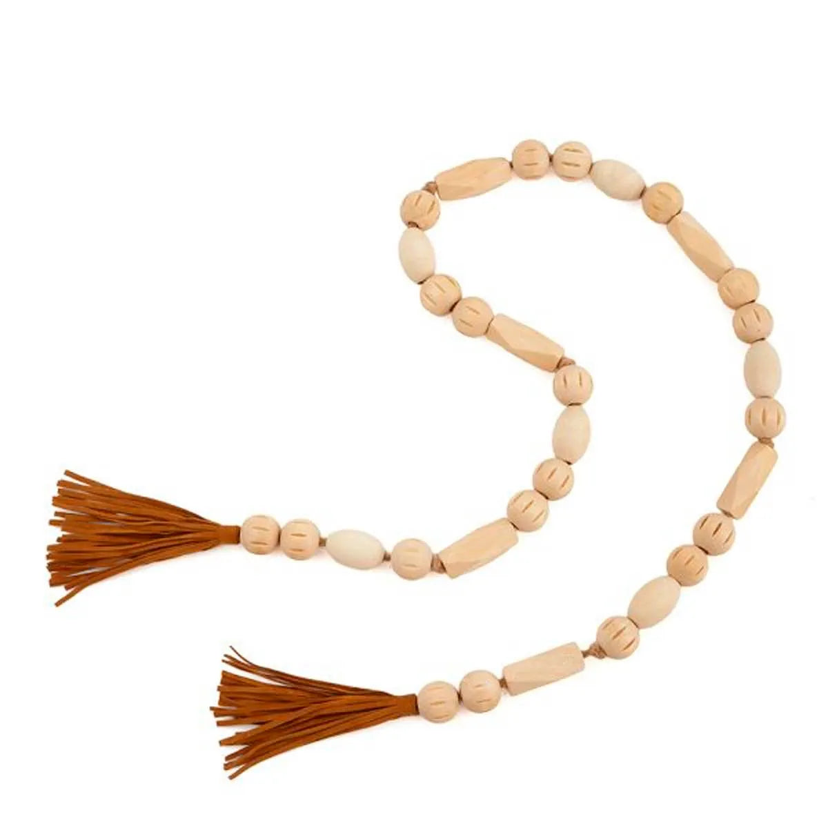 Colar de Mesa Decorativo em Madeira Natural Boho Bali