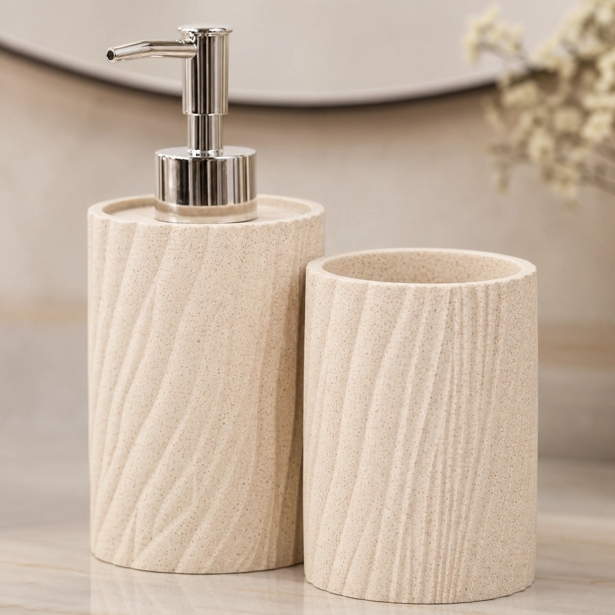 Conjunto para Banheiro 2 peças Texturizado Orvalho