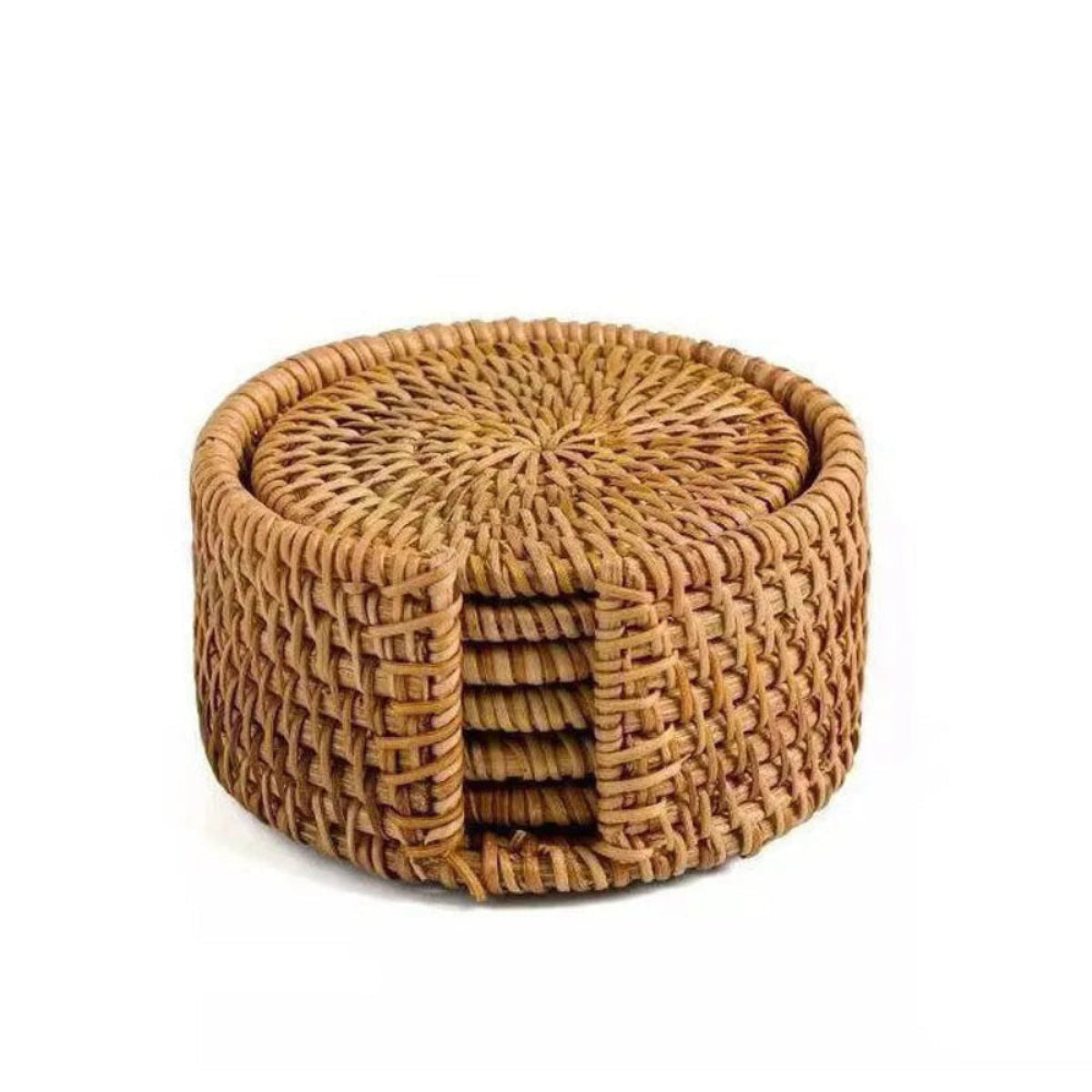 Conjunto porta copos de Rattan Naturale - 6pçs