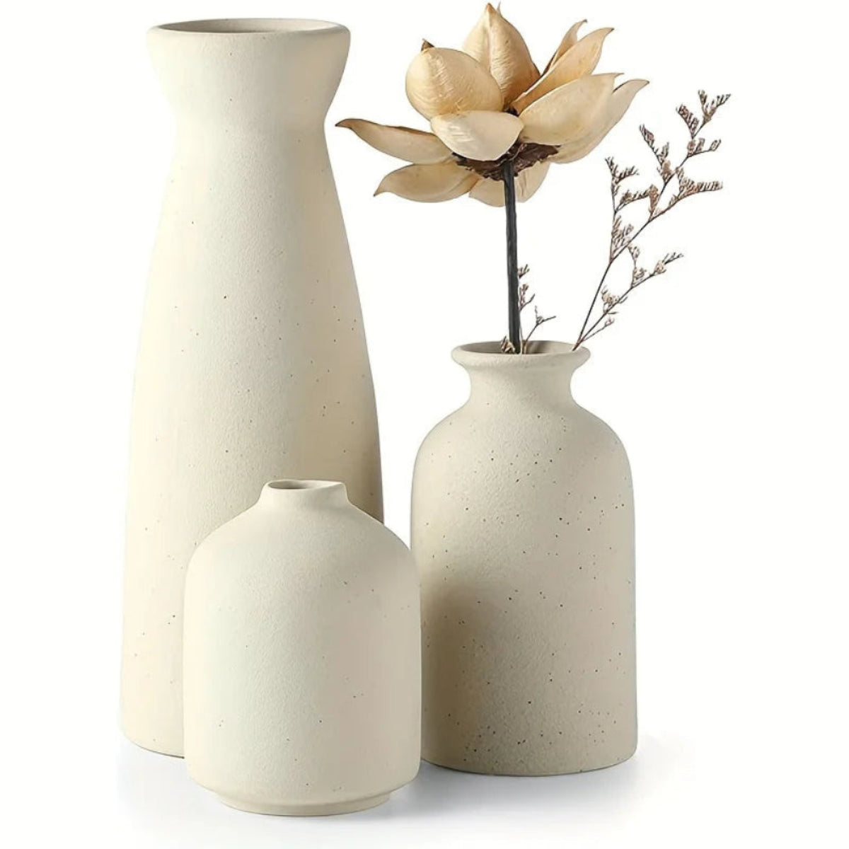 Conjunto vasos de cerâmica Kallu