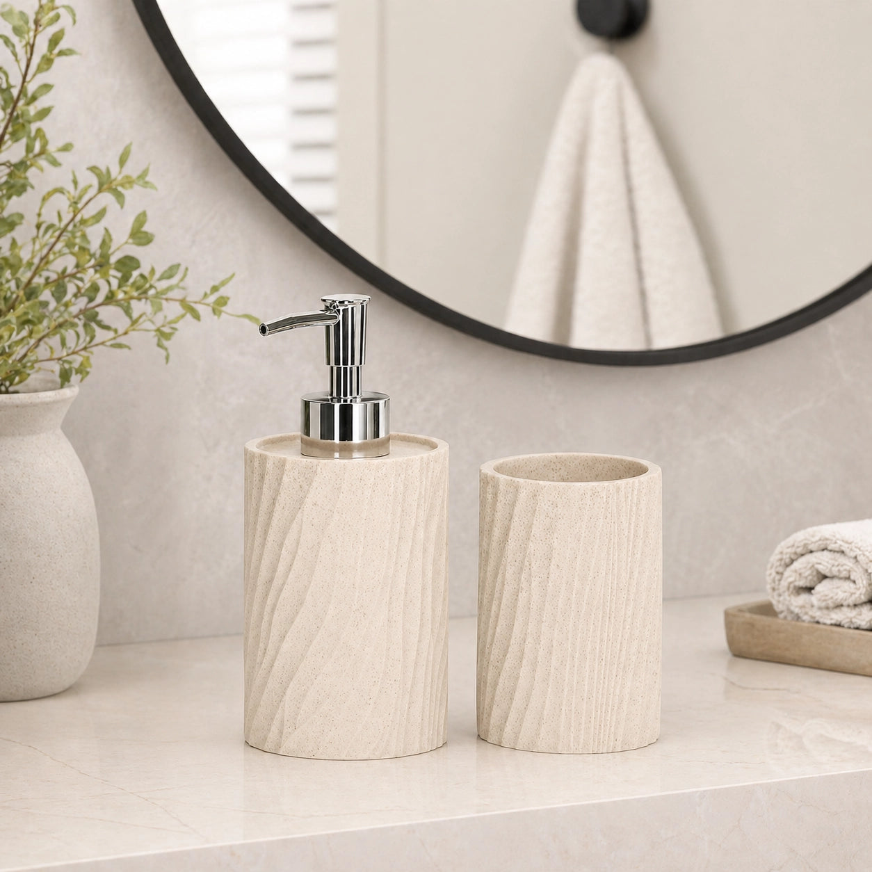 Conjunto para Banheiro 2 peças Texturizado Orvalho