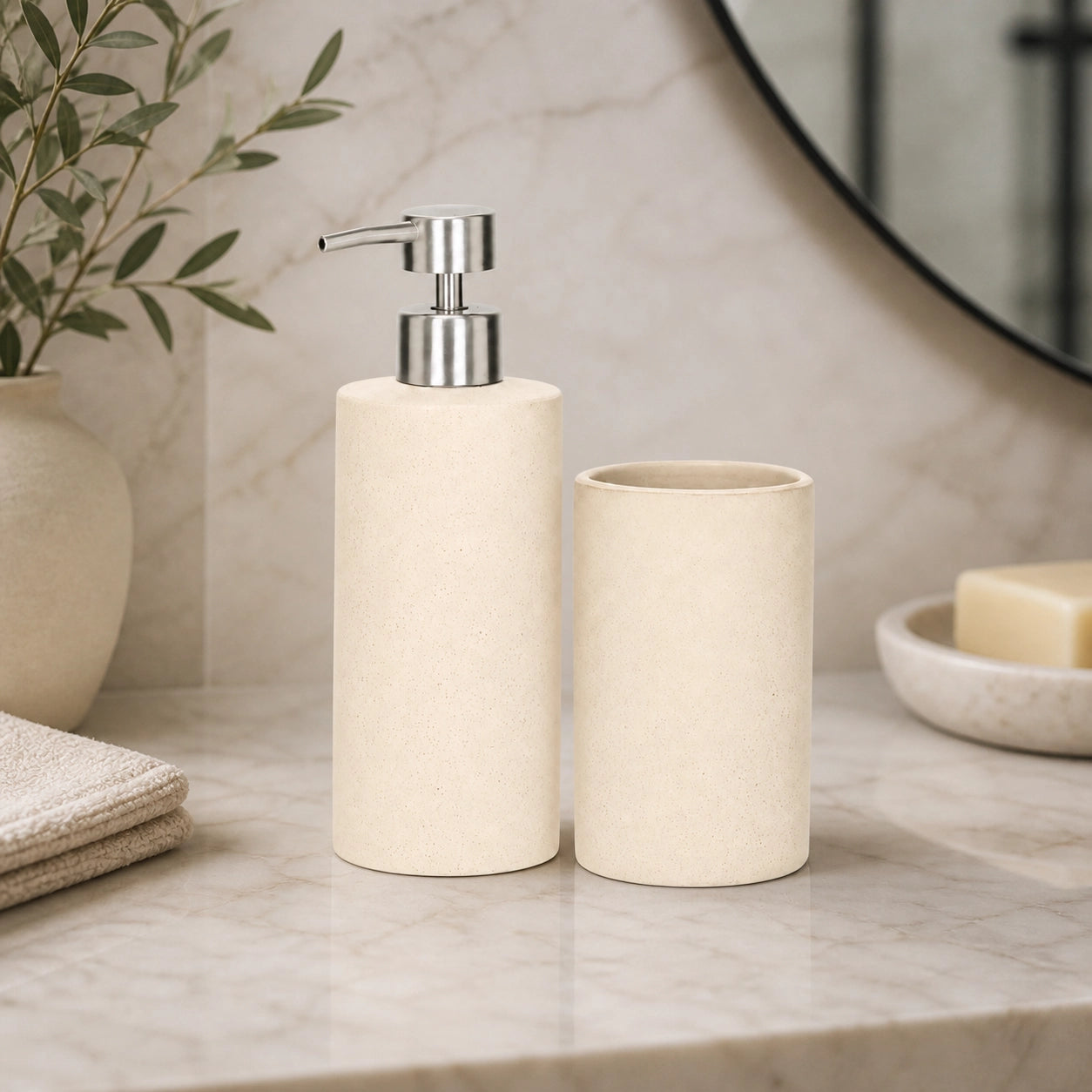 Conjunto para Banheiro em cerâmica 2 Peças Clean