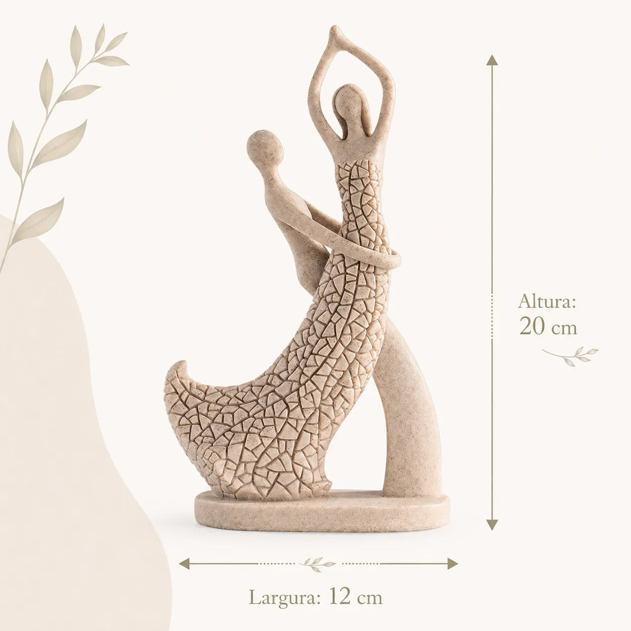 Escultura Abstrata Casal Dançarinos