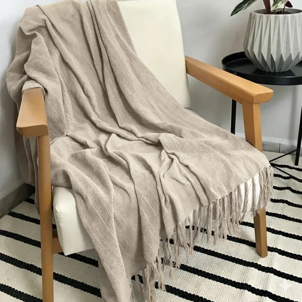 Manta para Sofá Artesanal Algodão Essencial