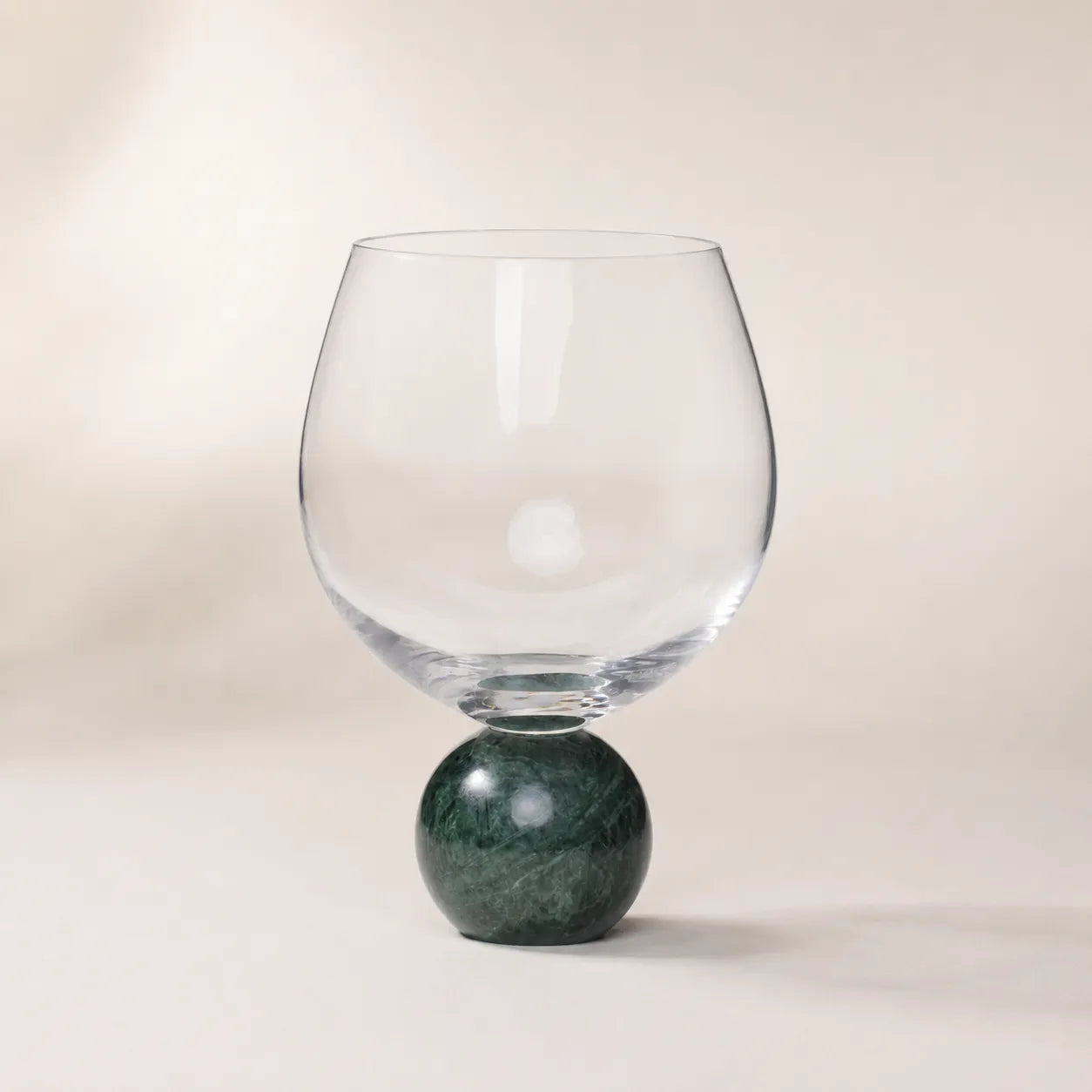 Jogo de Taças para Gin em Cristal e Mármore Verde - 640ml