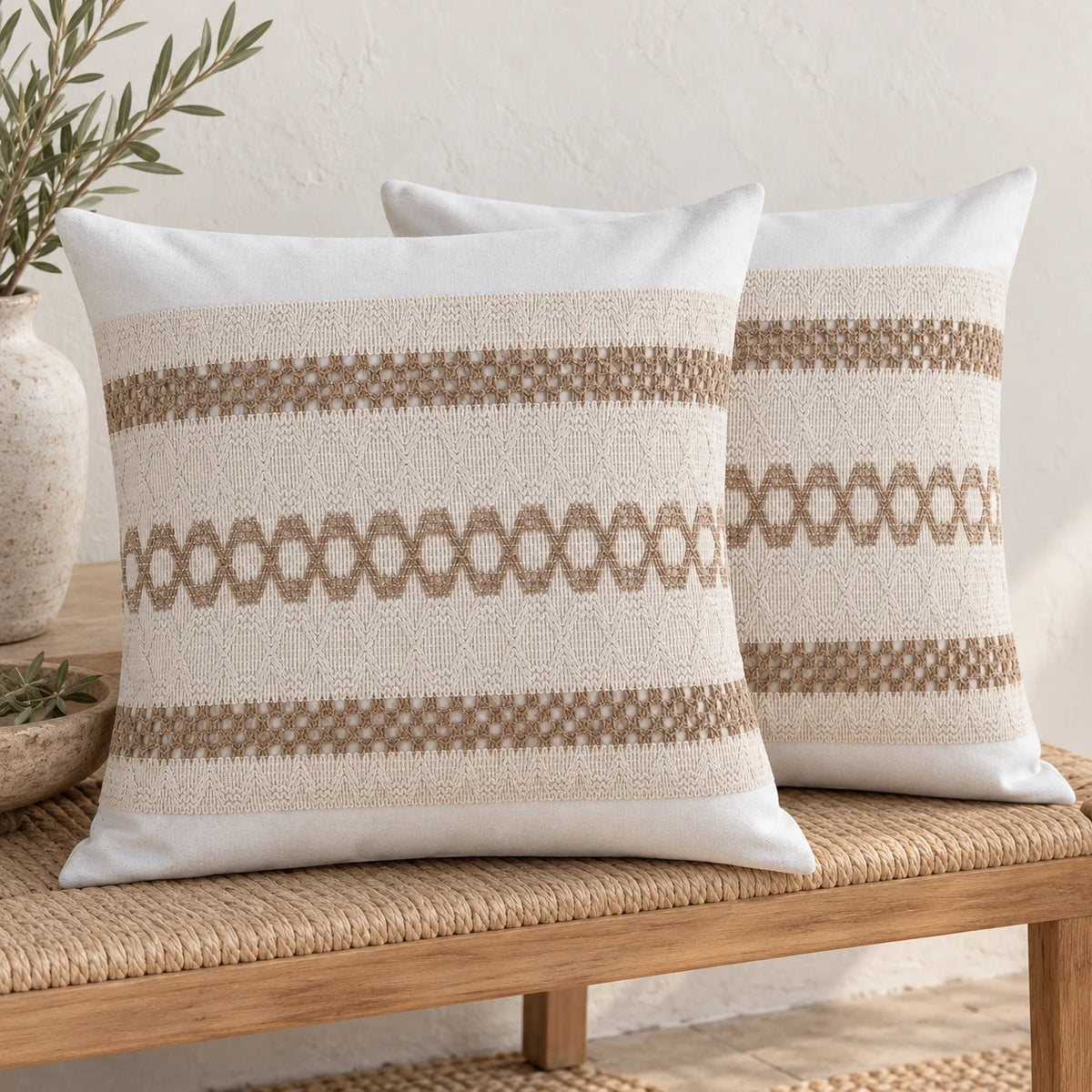 Kit com 2 Capas de Almofada Olivra — imagem 1 da galeria Casainno