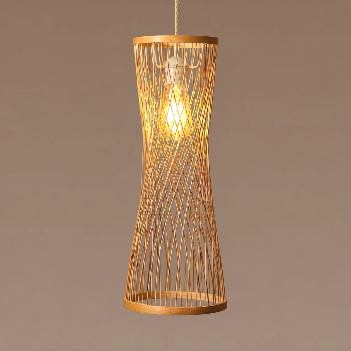 Kit 3 Luminárias Pendente de Bambu Suna