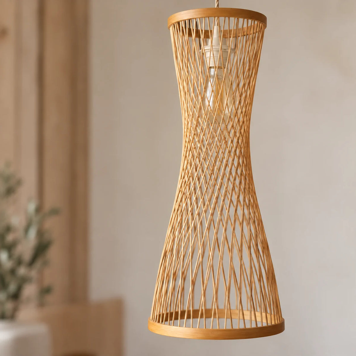 Kit 3 Luminárias Pendente de Bambu Suna