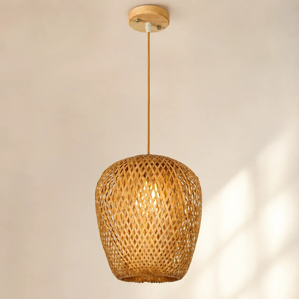 Kit 4 Luminárias Pendente Bambu Rattan