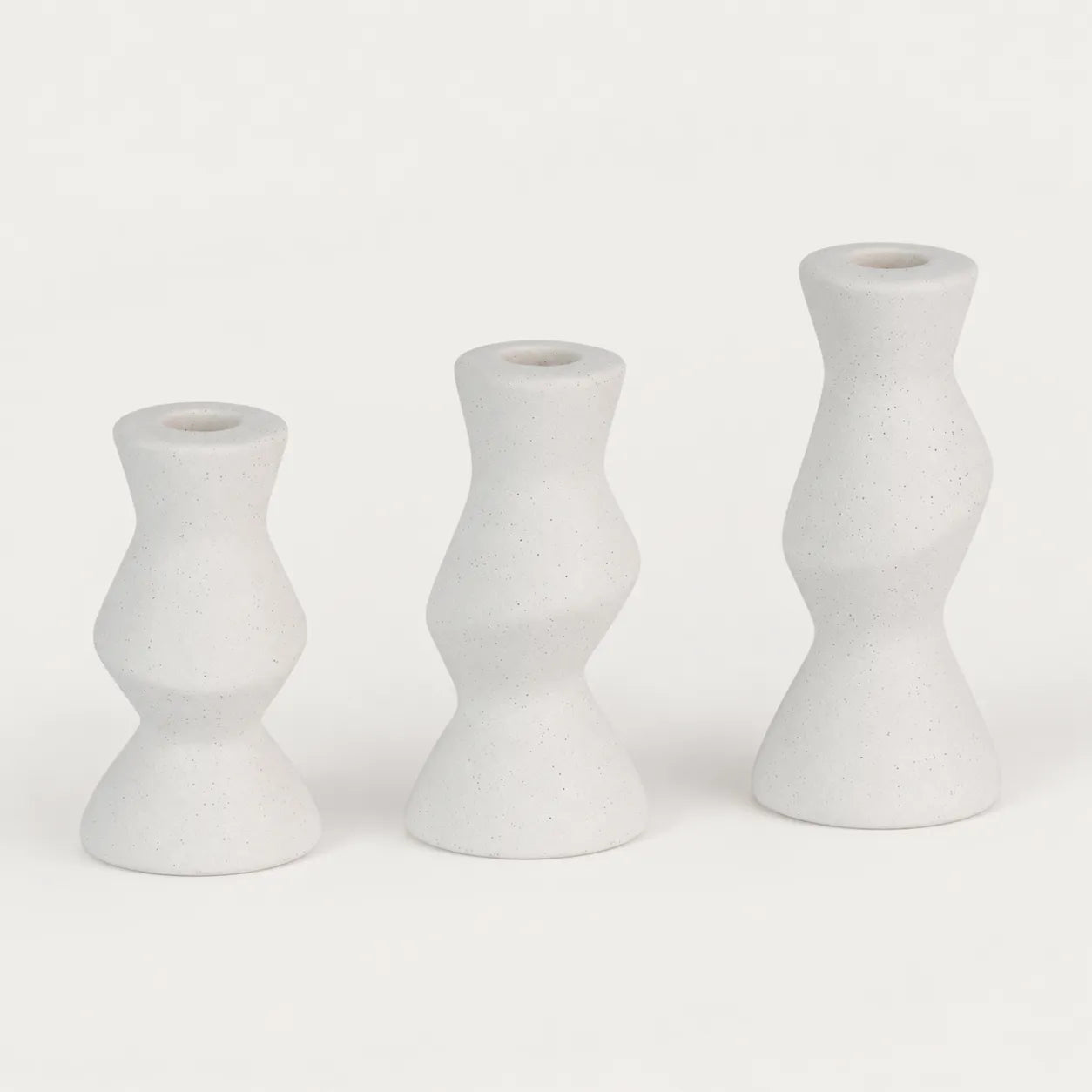 Kit Porta Velas em Cerâmica Granilite