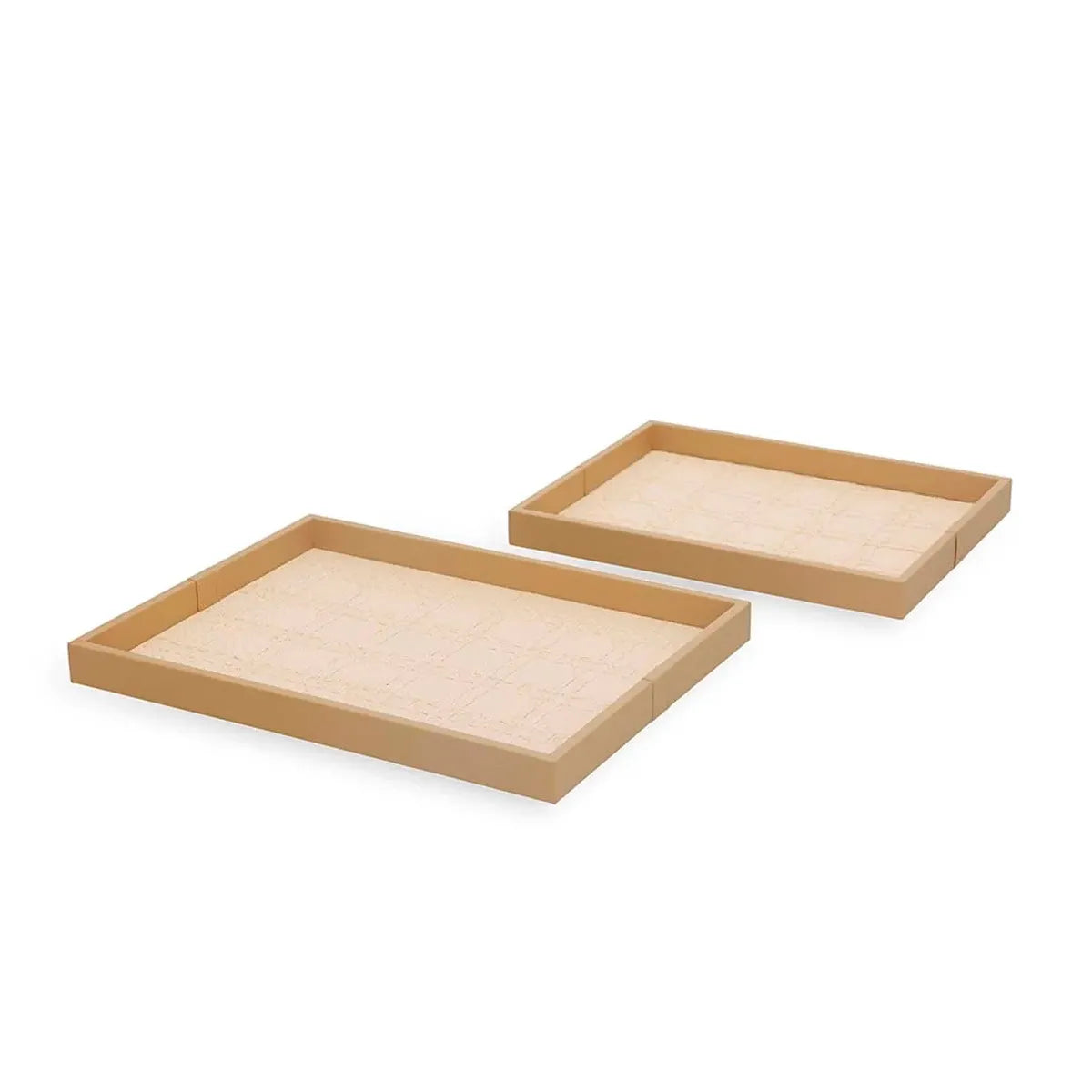 Kit 2 Bandejas Decorativas Marrom Siena