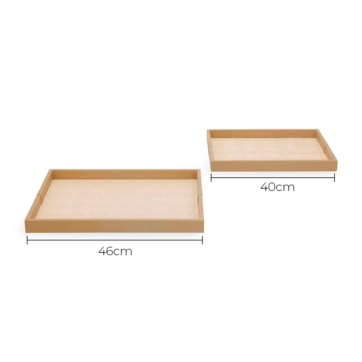 Kit 2 Bandejas Decorativas Marrom Siena