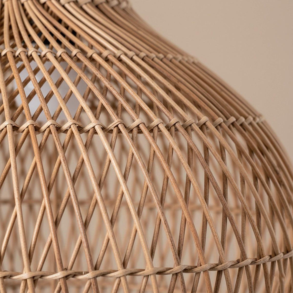 Kit 2x Luminárias Pendente  de Rattan Gaia