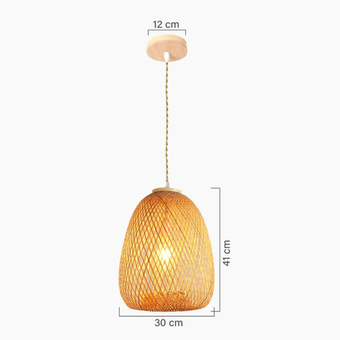 Kit 3 Luminárias Pendente de Bambu Bayu